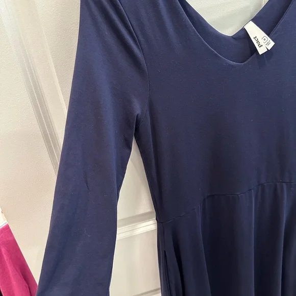 Pact Navy 3/4 Sleeve Midi Dress - Picture 3 of 7